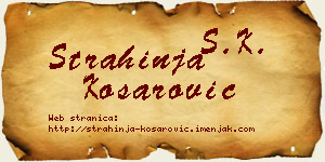 Strahinja Košarović vizit kartica